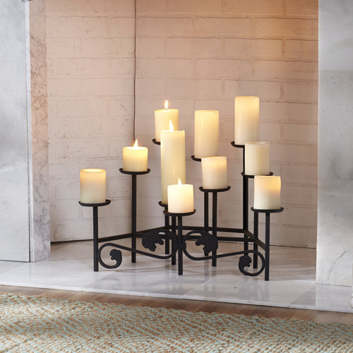 Charlton Home® 14'' H Iron Fireplace Candelabra & Reviews